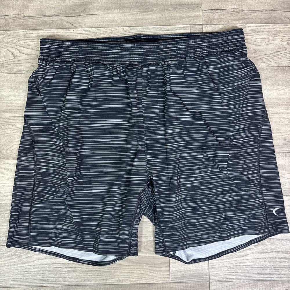 Zyia Active Pattern Lined Athletic Running Shorts Black sz XXL